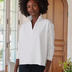 NWT Frank & Eileen Patrick Popover Henley Heritage Jersey White sz XS